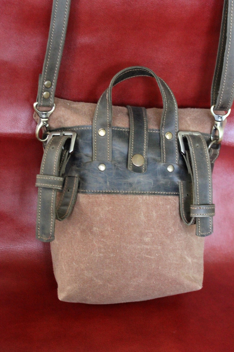 Waterproof Waxed Canvas Saddlebag Messenger Bag for Etsy