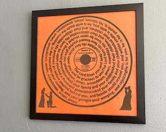 Real Leather 3rd Anniversary Gift,First favorite dance song,Personalized  engraving gift for wife Any Song lyrics,Third year wedding gift