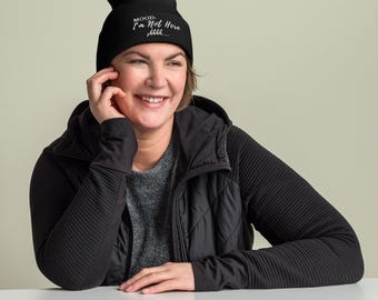 I'm Not Here... Shhh – Embroidered Beanie | Introvert Emotional Support Hat