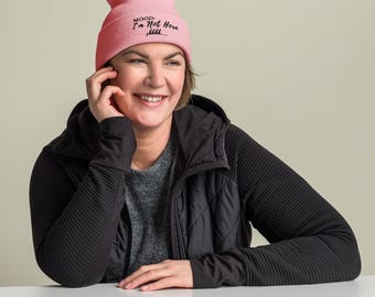 Embroidered Beanie | "I'm Not Here... Shhh" Introvert Hat, Emotional Support Gear