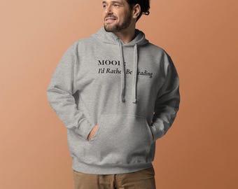 I'd Rather Be Reading Hoodie | Book Lover Comfort Gear, Bibliophile Apparel