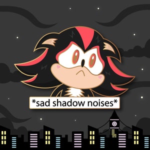 Sad Shadow Enamel Pin [Shadow the Hedgehog Enamel Pin] [Sad Shadow Enamel Pin ] [Sonic the Hedgehog Pin] [Necessary Pre-order]