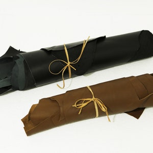Pezzi di PELLE VITELLO FIORE | Ritagli di pellame italiano da 1 Kg colore nero e marrone | Calfskin leather