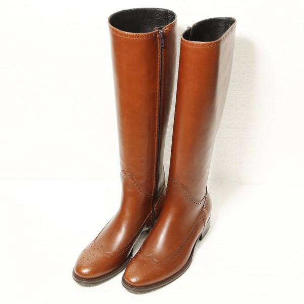 STIVALI IN PELLE di vitello marroni | Pezzo unico taglia 37 | Women boots