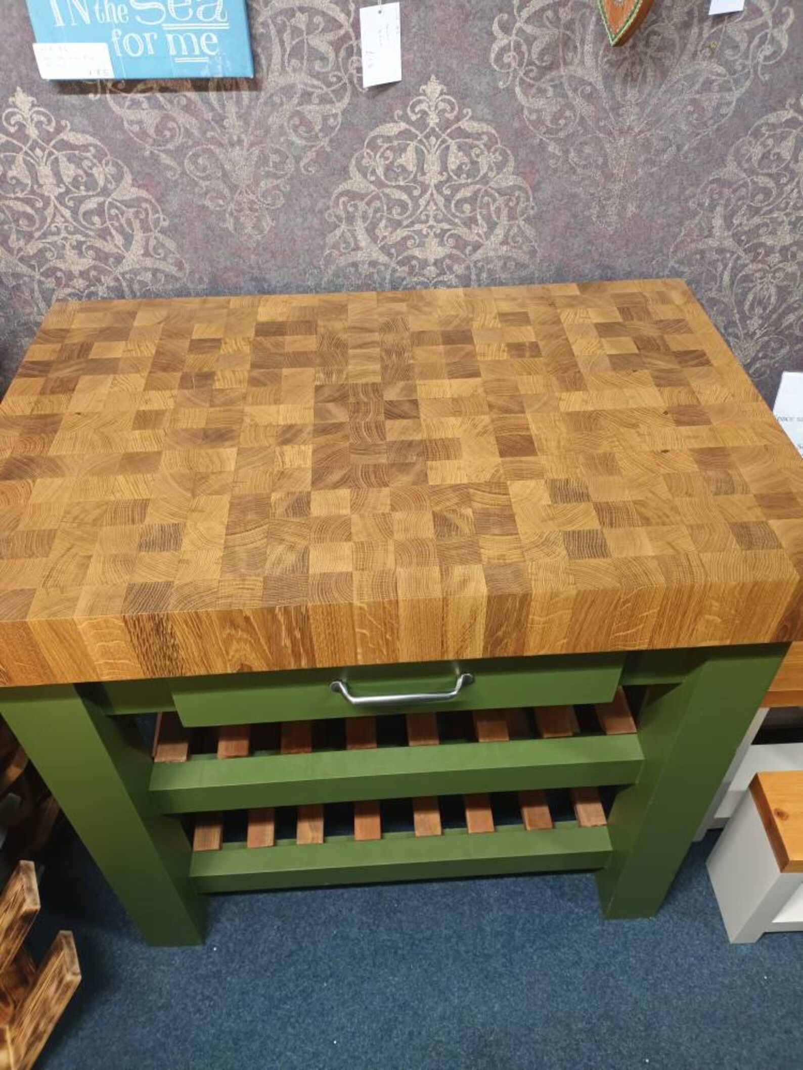 Kitchen Oak Butcher Block Island Etsy UK