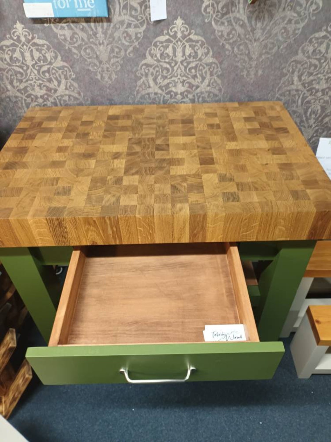 Kitchen Oak Butcher Block Island Etsy UK