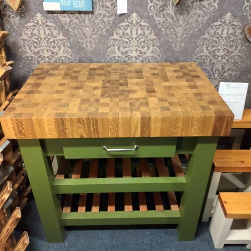 Kitchen Oak Butcher Block Island Etsy UK