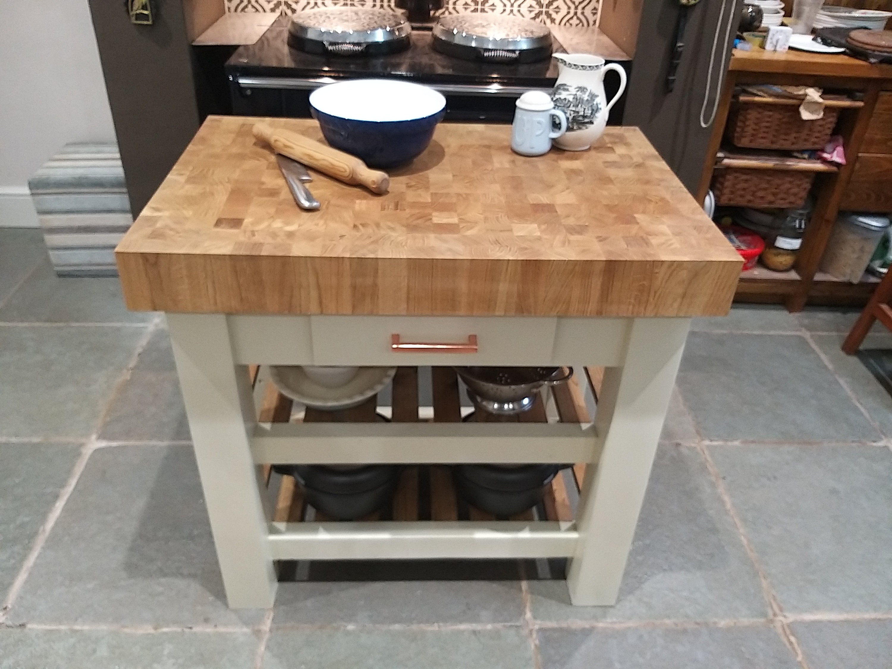 Kitchen Oak butcher block island Etsy
