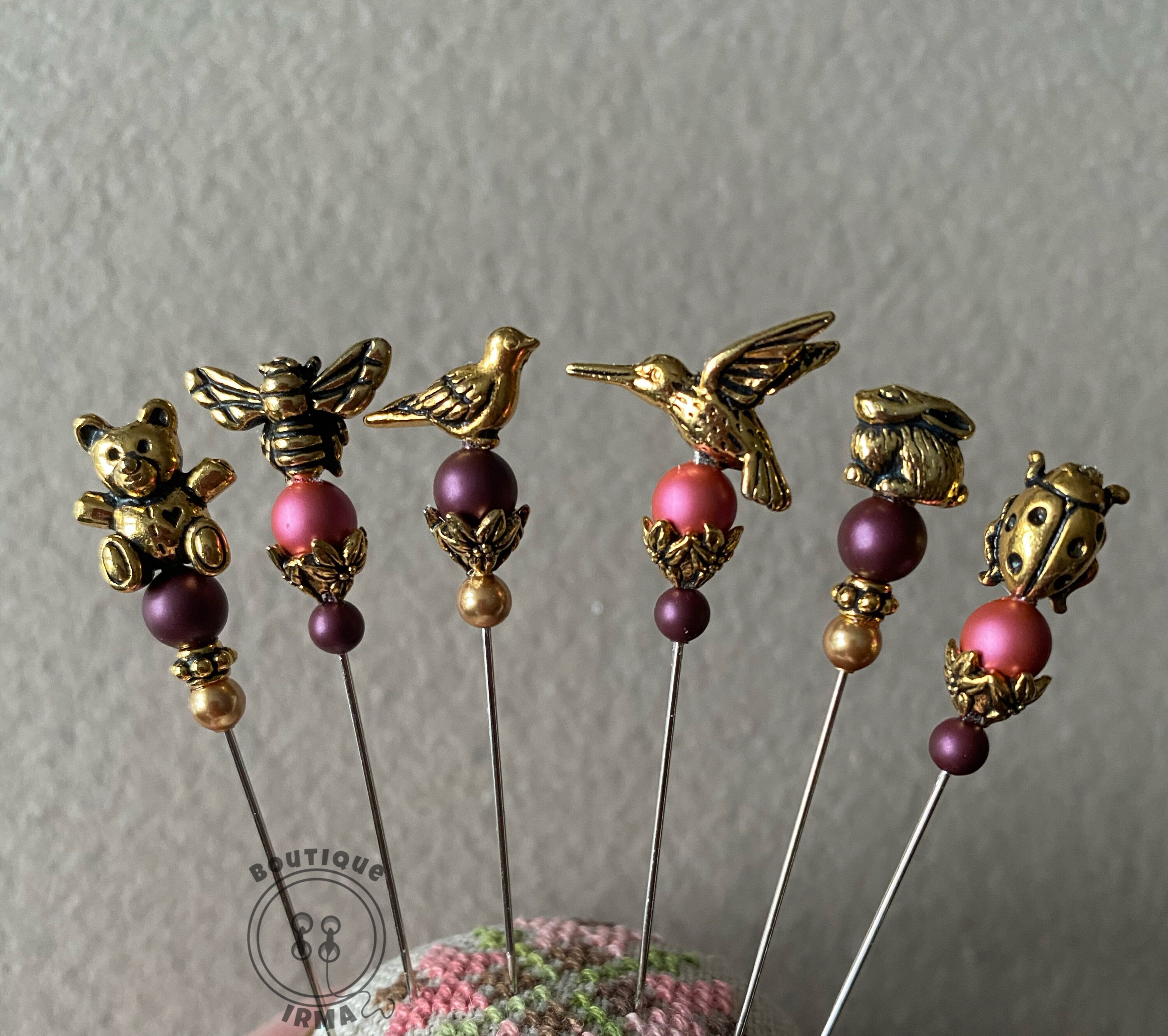 Gold Plated Counting Pins Cross Stitch Accessories Animal | Etsy