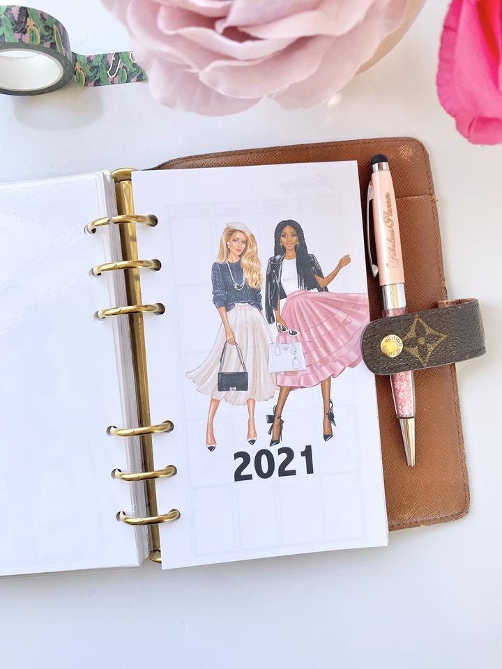 Chic Girls Monthly Planner Calendar Agenda Monthly Planner | Etsy