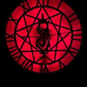 Slipknot illuminated clock