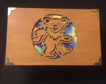 Tie dye bear stash box (special edition)