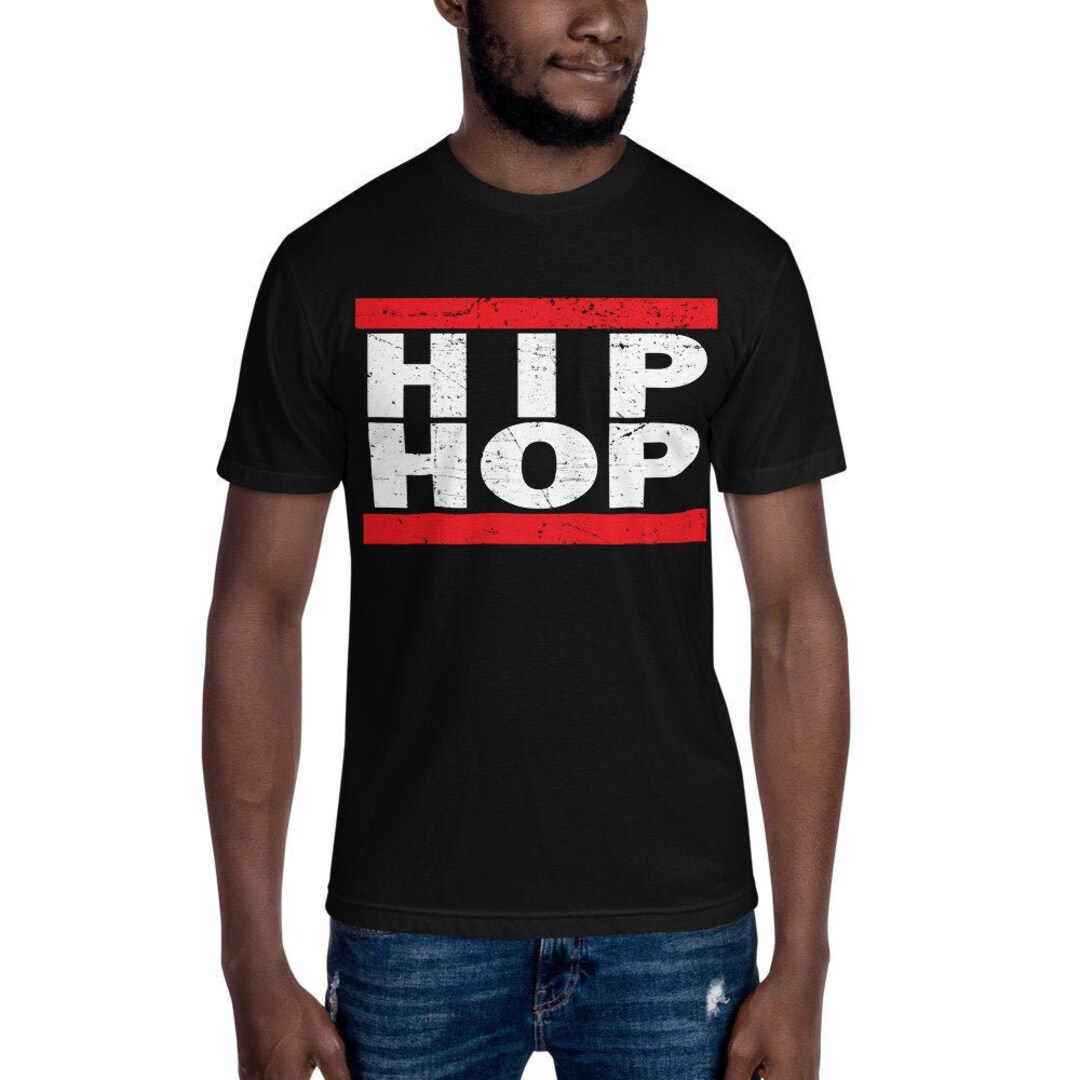 Distressed Hip Hop Rap Music Tshirt, Vêtements Hip Hop des années 90, Tops Hip Hop, Mélomane, T