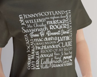 Outlander Wort Block Shirt, Outlander Shirt| Outlander Geschenke| Claire Fraser Shirt, Jamie Fraser Shirt, Outlander Buch Fan Geschenk