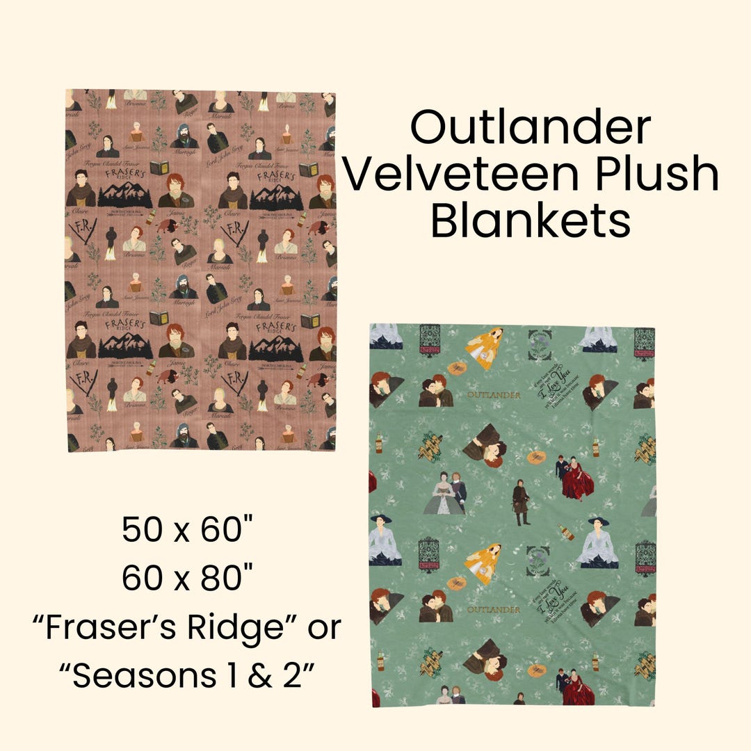 Outlander Velveteen Blanket | Fraser's Ridge Throw, Fan Gift - Etsy