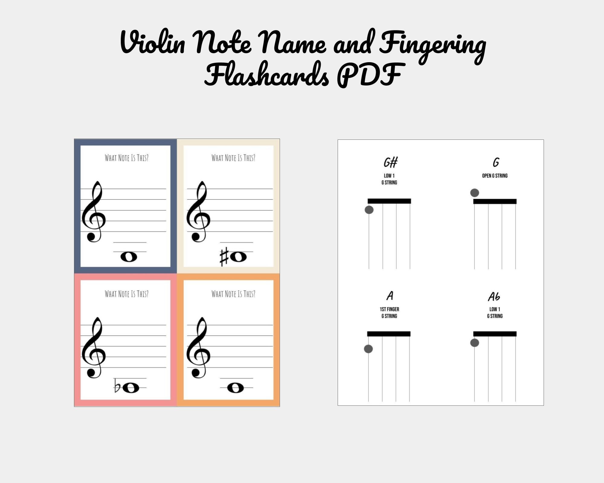 Note Name Flashcards Printable Violin Note Name Flashcards Printable