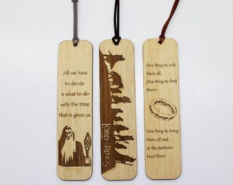 My Precious Segnalibro in legno ispirato al Signore degli Anelli regalo originale inciso