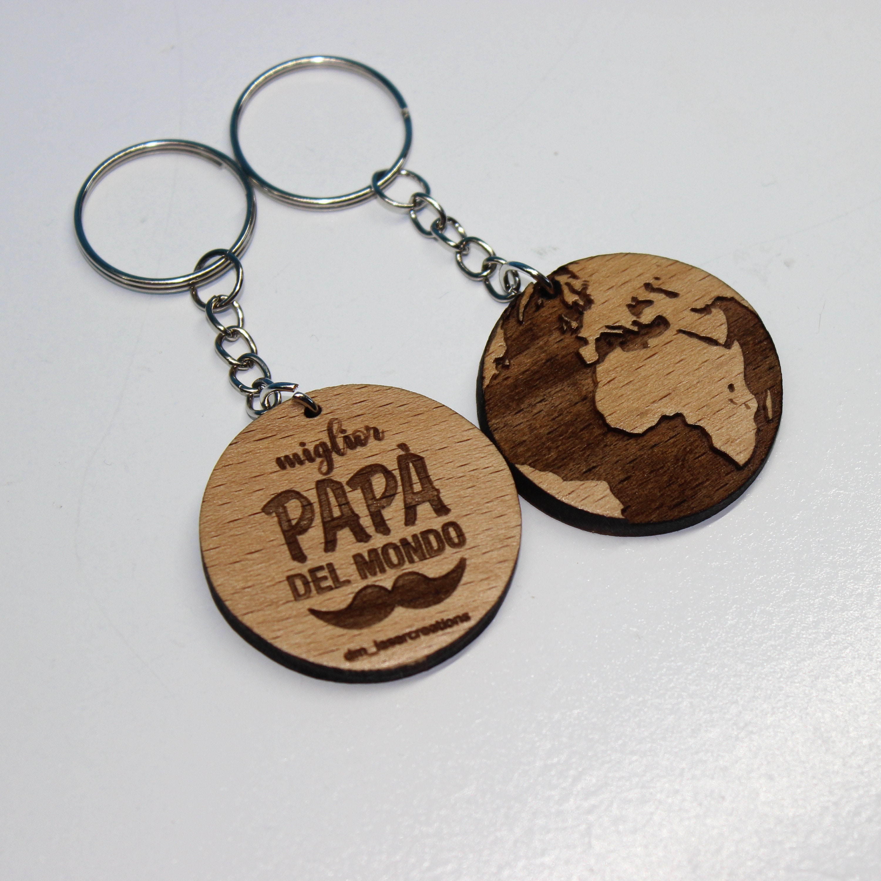 Llavero Del Dia Del Padre Llavero de madera Regalo del Día del Padre corte láser y | Etsy