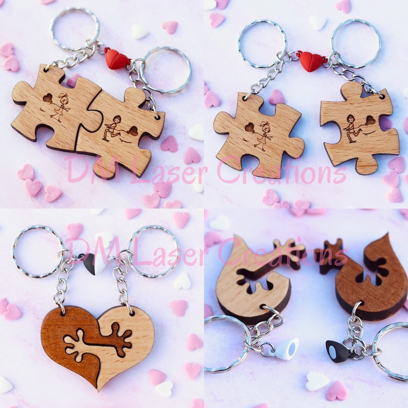 JewelryWe Collana Coppia A Cuore Puzzle In Acciaio Inox, Per Fidanzati, Regalo San Valentino/Anniversario, Con Scatola Blu