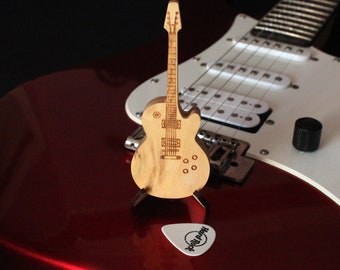 Púa De Guitarra De Madera Personalizada - Grabada Con Láser, Madera De Olivo, Ideal Para Guitarra, Bajo, Ukelele