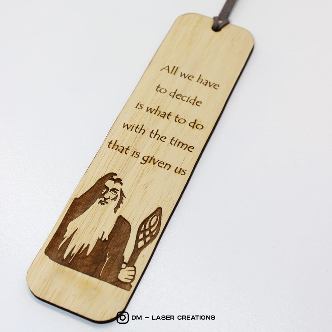 Segnalibri Legno Incisi Il Signore Degli Anelli - Set Da 2 Pezzi Per Appassionati - Foto 2