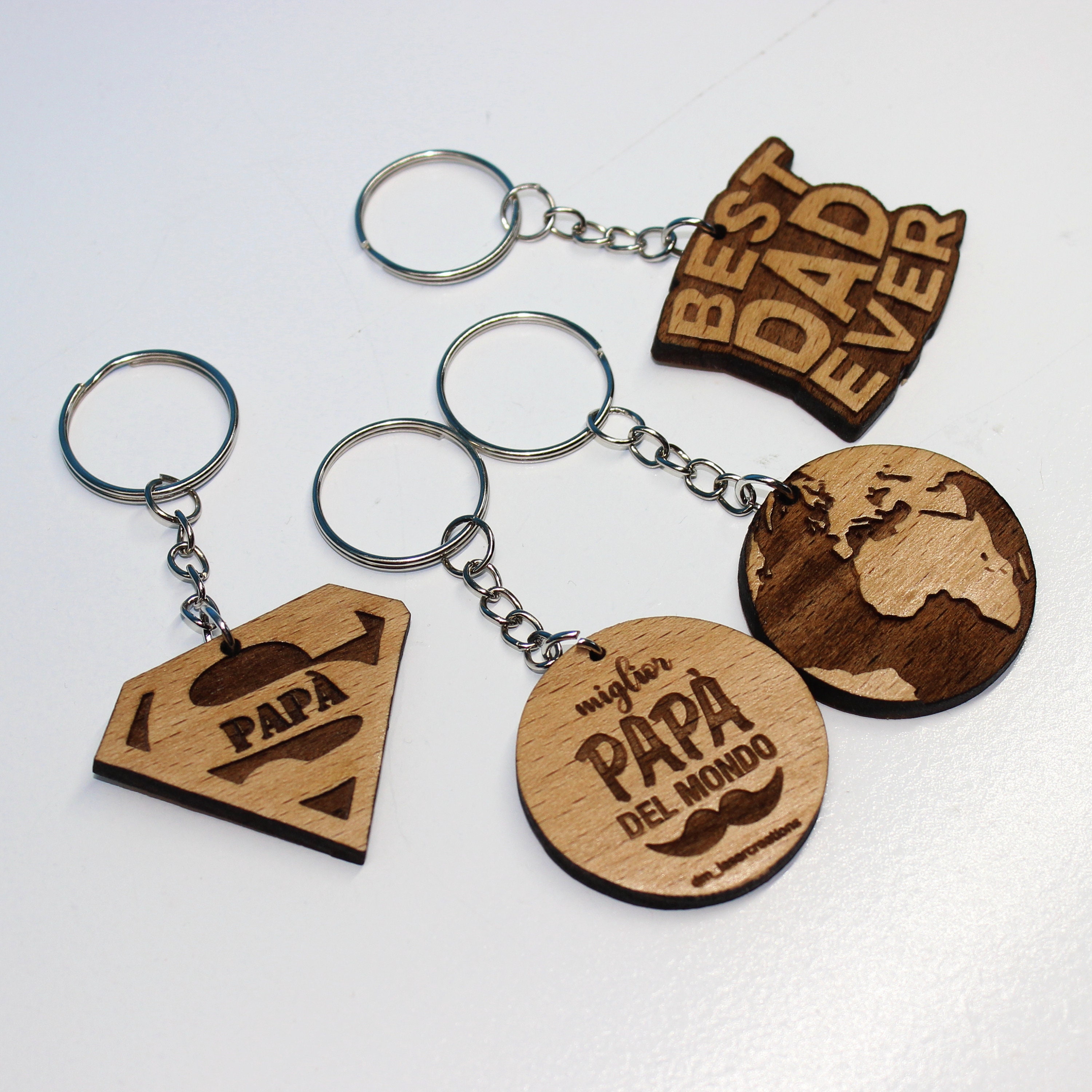 Llavero Del Dia Del Padre Llavero de madera Regalo del Día del Padre corte láser y | Etsy