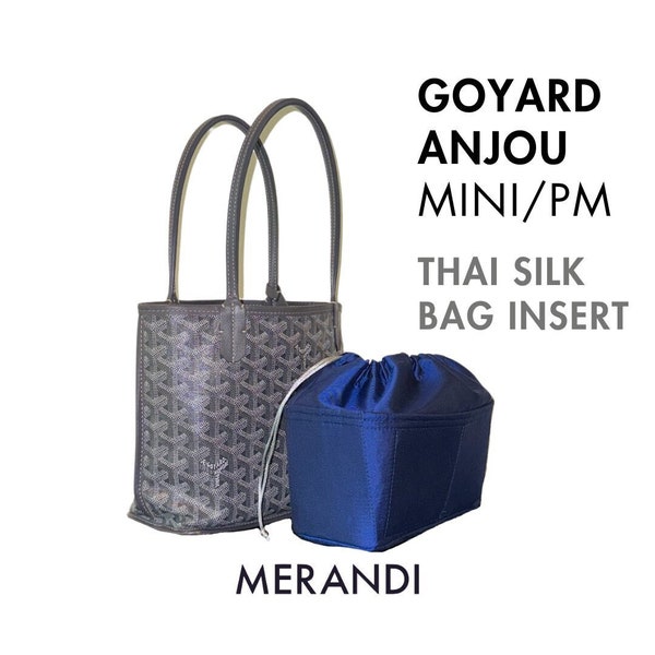 MERANDI Bag Insert for Goyard Anjou - Customisable from Premium Thai Silk