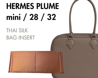 Inserção de seda tailandesa para bolsa – para Hermes Plume
