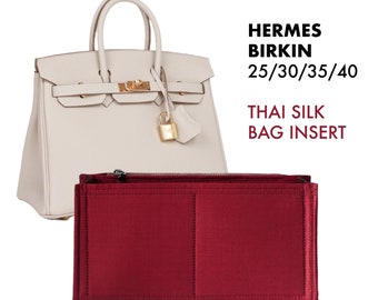 MERANDI Bag Insert for Birkin & Faubourg - Customisable from Premium Thai Silk