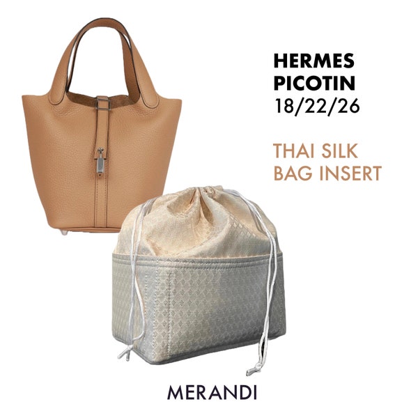 MERANDI Bag Insert for Picotin - Customisable from Premium Thai Silk