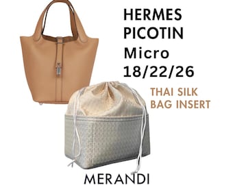 Organizador de bolsos de seda tailandesa para Hermes Picotin 18/22/26