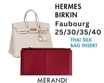 Organizador personalizable de seda tailandesa para bolsos Birkin y Faubourg