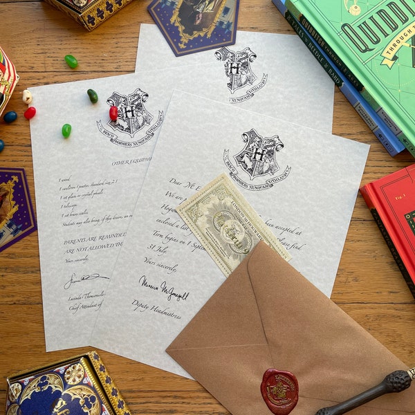 Hogwart Acceptance Letter Printable - Etsy