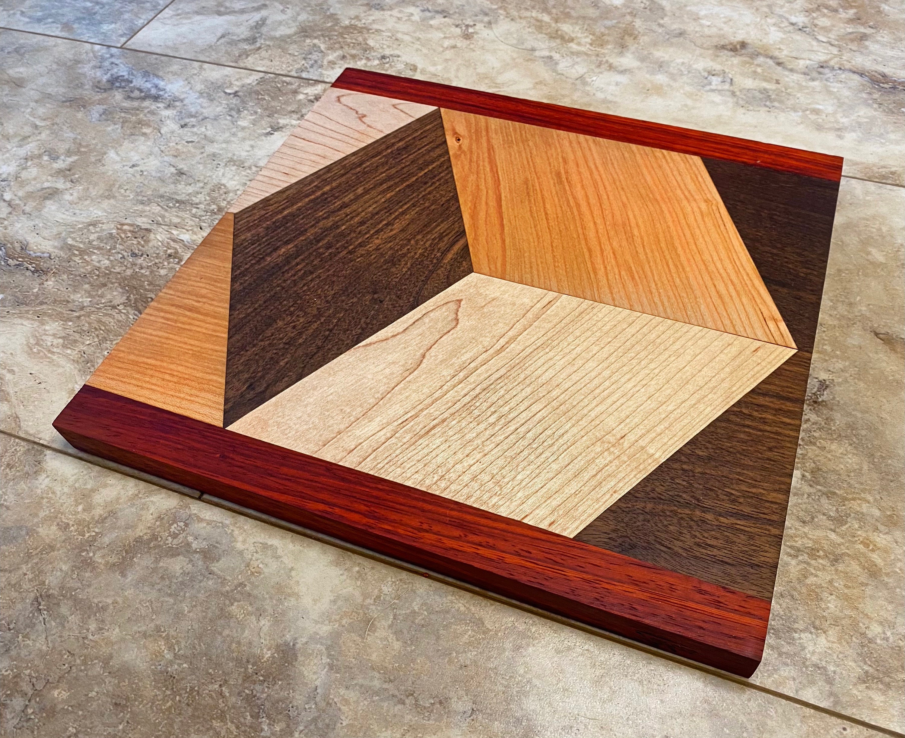 The Box Illusion Cutting Board Etsy