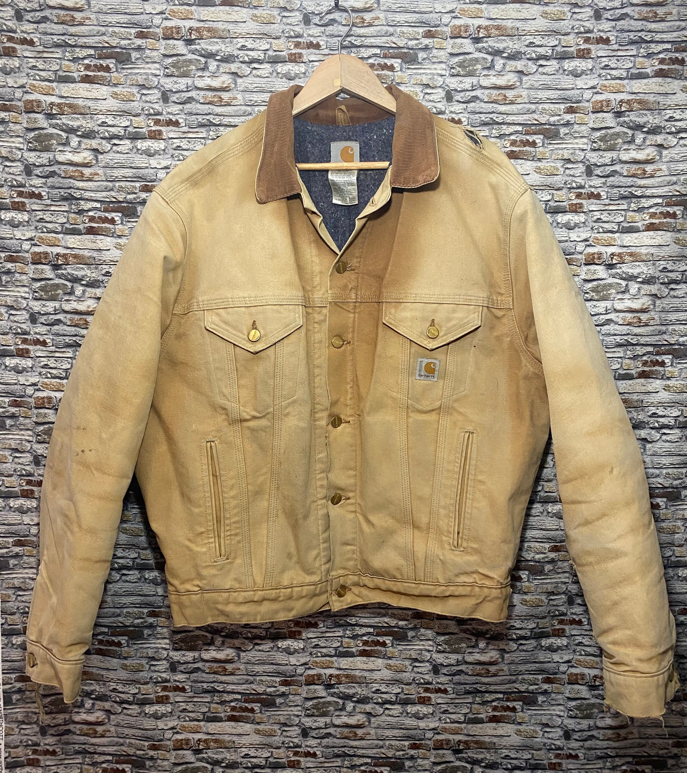 Carhartt Trucker Jacket 90s Vintage Made in U.S.A Blanket Etsy