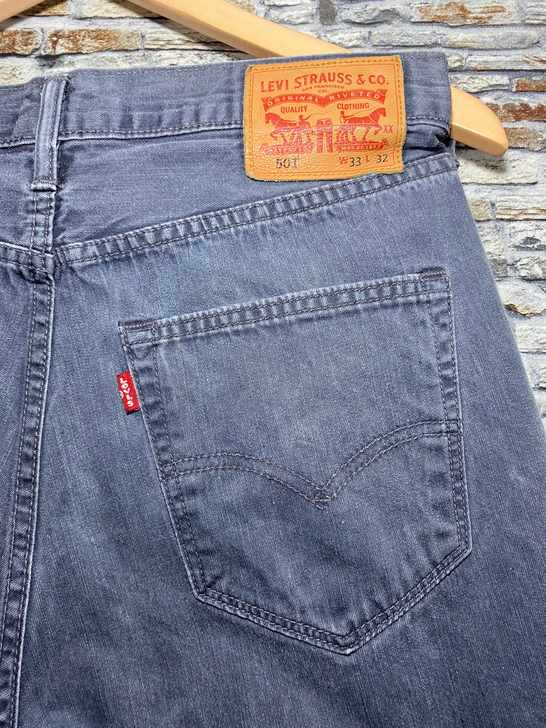 Levis 501 Vintage Button Fly Jeans Faded Grunge 33x32 32x30 Etsy Canada