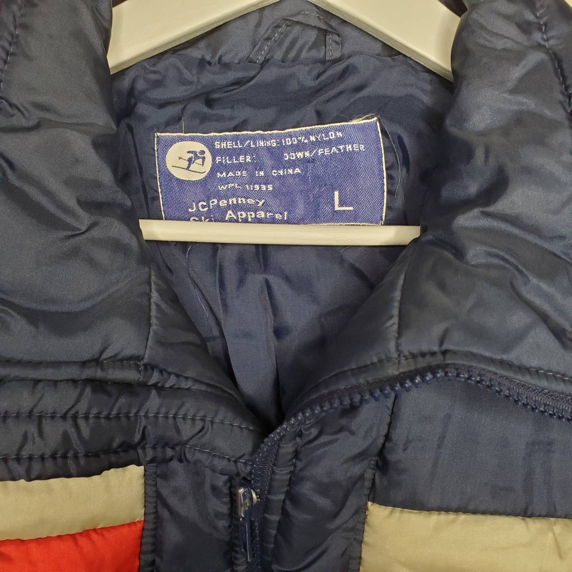 Vintage JCPenney Ski Apparel Down Jacket Size Large | Etsy