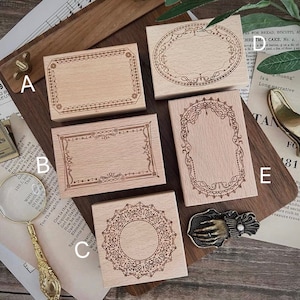 Y Studio Frame Set | Wooden Rubber Stamps | Junk Journal Supplies, Planner Supplies, Scrapbooking, Art Journal Supplies
