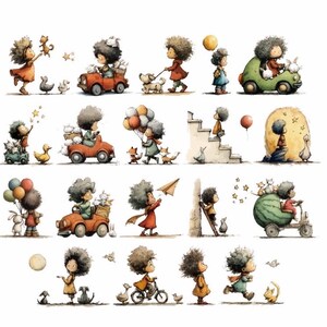 Neverland Baby Puff | One Loop Sample or Roll PET Tape | People Stickers, Junk Journal Supply, Planner Sticker, Scrapbooking, Collage