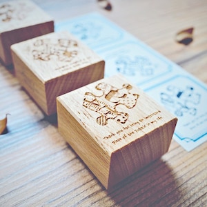 Sonia JIGSAW PUZZLE Stamp | Wooden Rubber Stamps | Junk Journal Supplies, Planner Supplies, Art Journal Supplies, Scrapbooking Supplies, buj