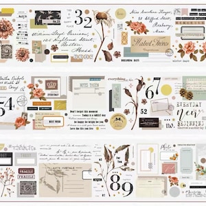 BackInStock Kolekcja MooKA Daily Life | Próbka lub rolka taśmy PET One Loop | Naklejka kwiatowa, dostawa do dziennika śmieci, naklejka do planera, album ze zdjęciami