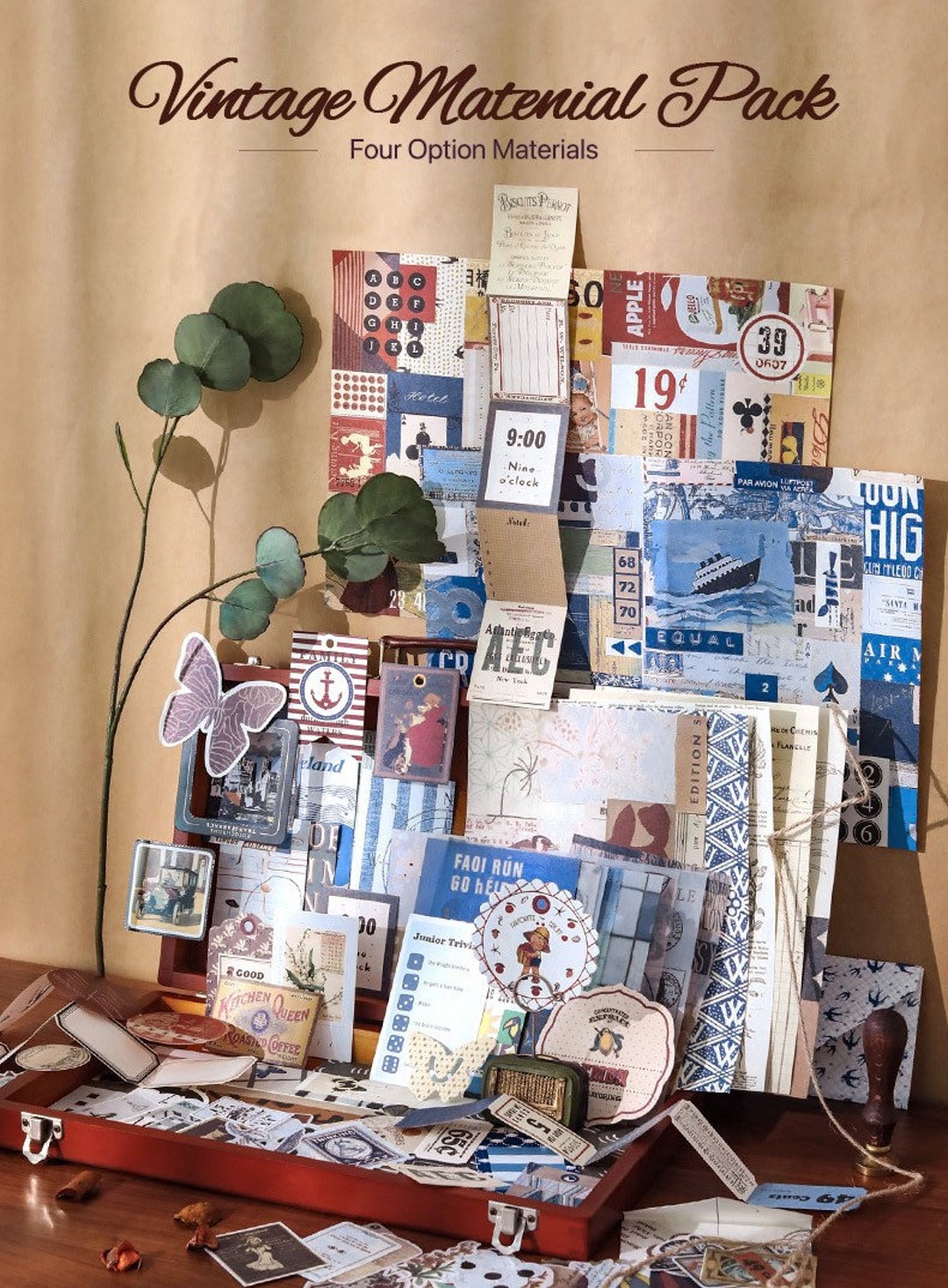 88pcs Vintage Journal Material Pack, Junk Journal Material, Ephemeral ...