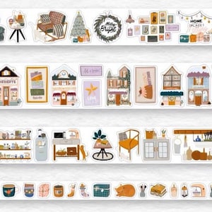 WT Sweet Home | One Loop Sample Washi Tape Set | Household Stickers, Junk Journal supplies, planner sticker, Scrapbooking