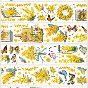 XYTT Fleeting Happiness | One Loop Sample or Roll PET Tape | Flower Stickers, Junk Journal Supplies, Planner Sticker, Scrapbooking Supplies