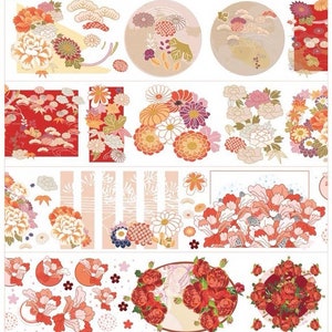 YSYS Japanese Style 2 | One Loop Sample Washi Tape | Pattern stickers, Junk Journal supplies, planner sticker, Scrapbooking