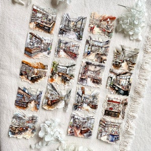 Neverland Your Coffee Lounge | One Loop Sample or Roll PET Tape | Coffee Lounge Stickers, Junk Journal Supplies, Planner Sticker, Scrapbook