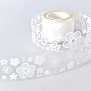 TCUT Embroidery | 1m(2 Loops) Sample PET Tape | Flower Stickers, Junk Journal supplies, planner sticker, Scrapbooking