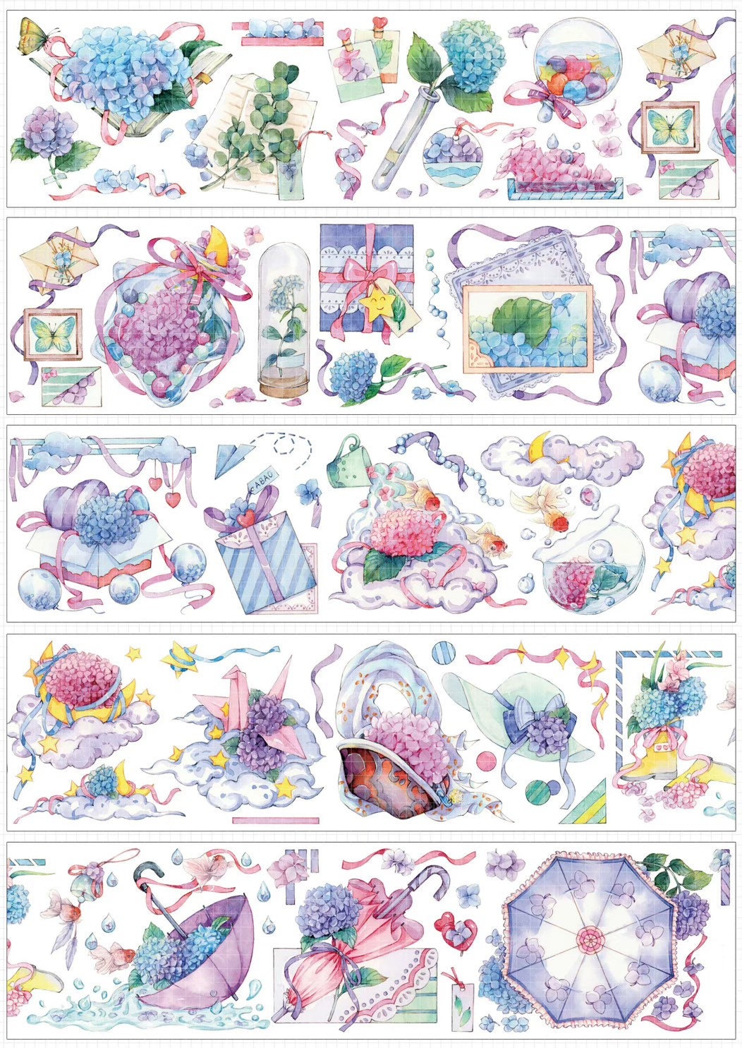 Produktbild von Aufkleber Blumen 1000 Sticker Blumen & Schmetterlinge – 2 Rollen, Für Scrapbooking & DIY Süße Sticker