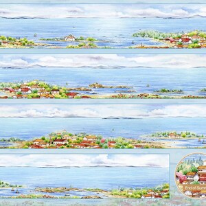 Suib End of Summer | One Loop Sample Washi Tape | Scenery Stickers, Junk Journal supplies, planner sticker, Scrapbooking