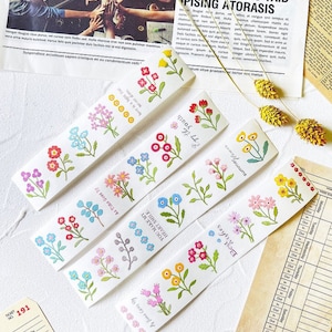 Sonia Small Flower | One Loop Sample or Roll Washi Tape | Flower Stickers, Junk Journal supplies, planner sticker, Scrapbooking